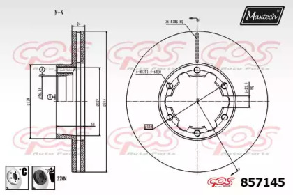 Тормозной диск MAXTECH 857145.6060