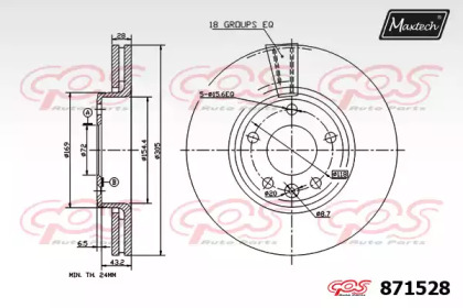 Тормозной диск MAXTECH 871528.0000