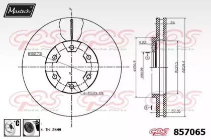 Тормозной диск MAXTECH 857065.6060