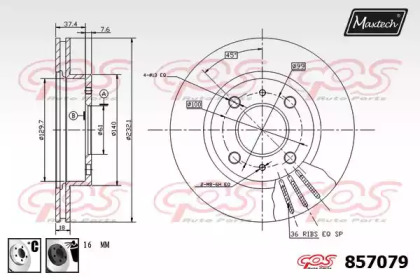 Тормозной диск MAXTECH 857079.6060