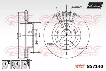 Тормозной диск MAXTECH 857140.6880