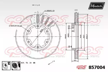 Тормозной диск MAXTECH 857004.6060