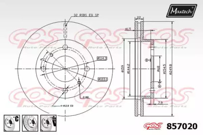 Тормозной диск MAXTECH 857020.6880