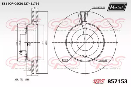 Тормозной диск MAXTECH 857153.0000