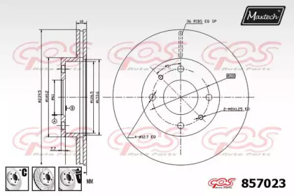 Тормозной диск MAXTECH 857023.6880