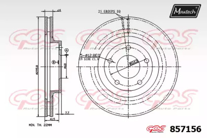 Тормозной диск MAXTECH 857156.0000