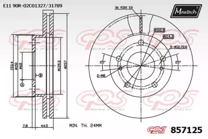 Тормозной диск MAXTECH 857125.0000