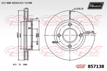 Тормозной диск MAXTECH 857138.0000