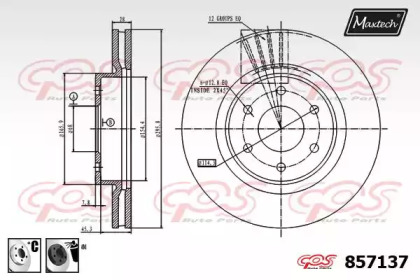 Тормозной диск MAXTECH 857137.6060