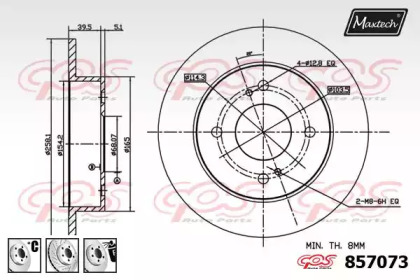 Тормозной диск MAXTECH 857073.6980