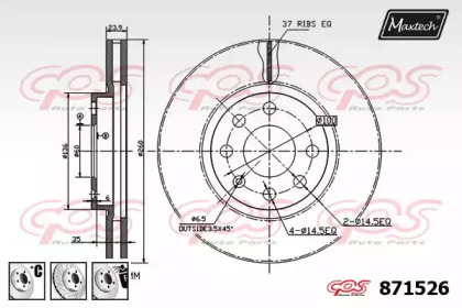 Тормозной диск MAXTECH 871526.6880