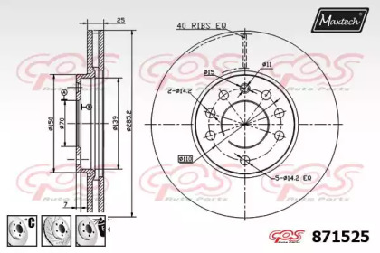 Тормозной диск MAXTECH 871525.6980