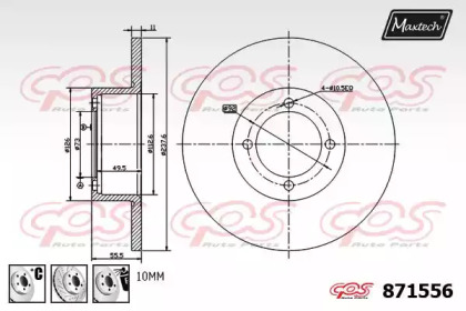 Тормозной диск MAXTECH 871556.6980