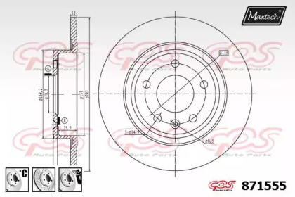 Тормозной диск MAXTECH 871555.6980