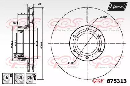 Тормозной диск MAXTECH 875313.6880