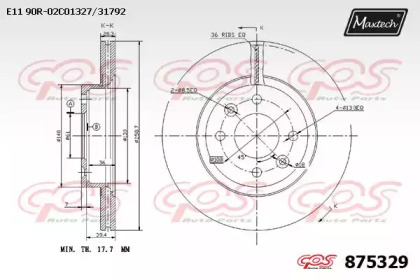 Тормозной диск MAXTECH 875329.0000