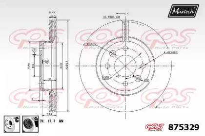 Тормозной диск MAXTECH 875329.6060