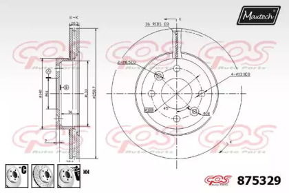 Тормозной диск MAXTECH 875329.6880