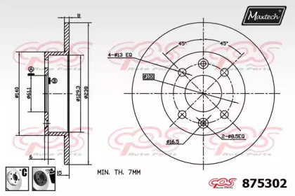 Тормозной диск MAXTECH 875302.6060