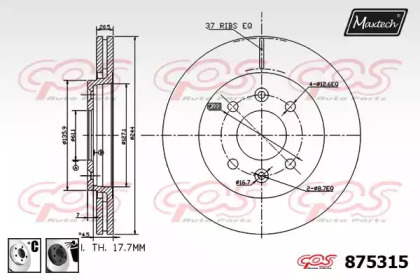 Тормозной диск MAXTECH 875315.6060