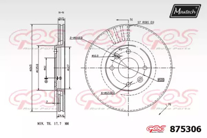 Тормозной диск MAXTECH 875306.0000