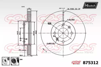 Тормозной диск MAXTECH 875312.6060