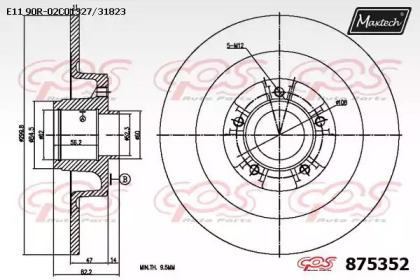 Тормозной диск MAXTECH 875352.0005