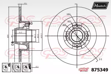 Тормозной диск MAXTECH 875349.6885