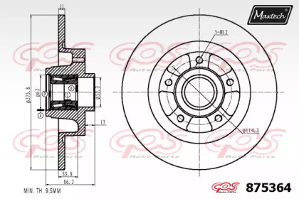 Тормозной диск MAXTECH 875364.0005