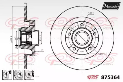 Тормозной диск MAXTECH 875364.6885