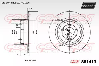 Тормозной диск MAXTECH 881413.0000