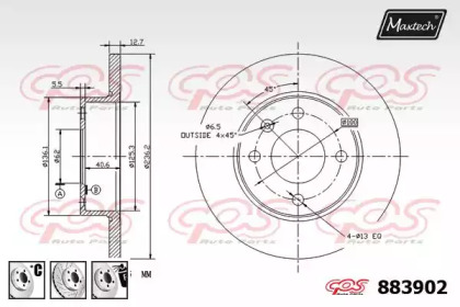 Тормозной диск MAXTECH 883902.6980