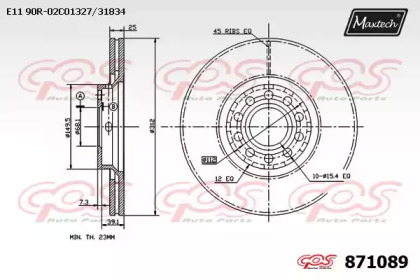 Тормозной диск MAXTECH 871089.0000