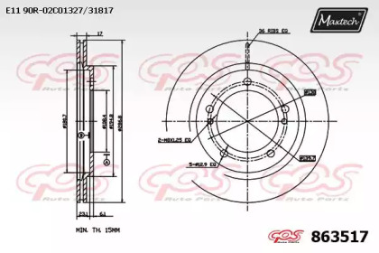 Тормозной диск MAXTECH 863517.0000