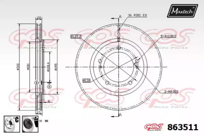 Тормозной диск MAXTECH 863511.6060