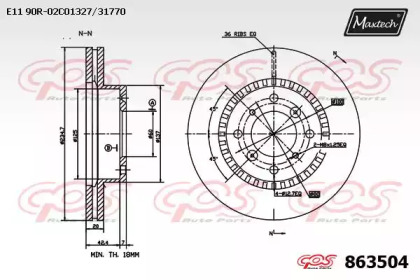 Тормозной диск MAXTECH 863504.0000