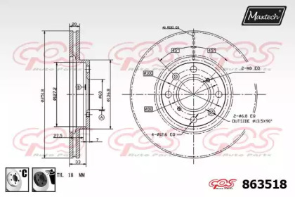 Тормозной диск MAXTECH 863518.6060