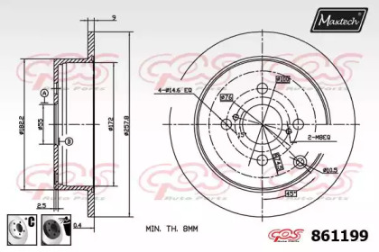 Тормозной диск MAXTECH 861199.6060