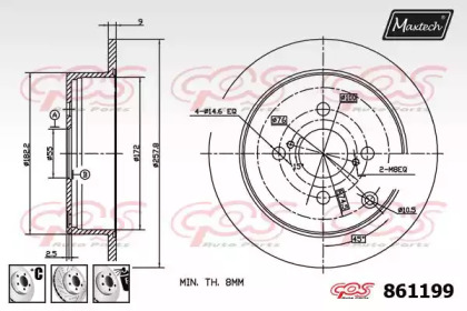 Тормозной диск MAXTECH 861199.6880