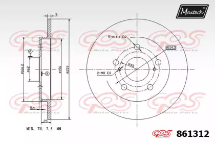 Тормозной диск MAXTECH 861312.0000