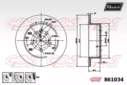 Тормозной диск MAXTECH 861034.6980