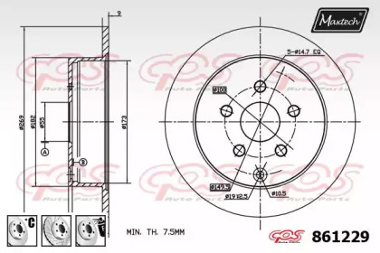 Тормозной диск MAXTECH 861229.6880