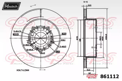 Тормозной диск MAXTECH 861112.0000