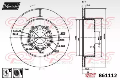 Тормозной диск MAXTECH 861112.6060