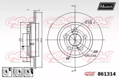 Тормозной диск MAXTECH 861314.6880