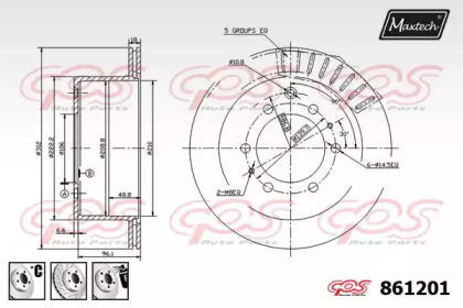 Тормозной диск MAXTECH 861201.6880