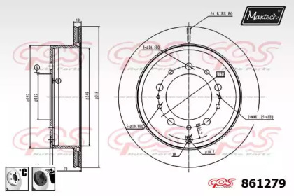 Тормозной диск MAXTECH 861279.6060