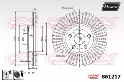 Тормозной диск MAXTECH 861217.6060