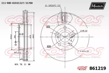 Тормозной диск MAXTECH 861219.0000