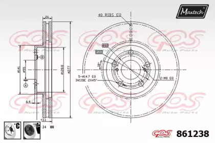 Тормозной диск MAXTECH 861238.6060